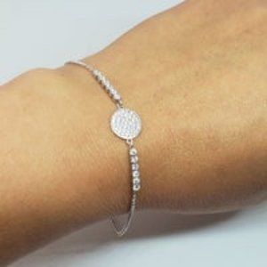 Real .925 Sterling Silver Round Bracelet